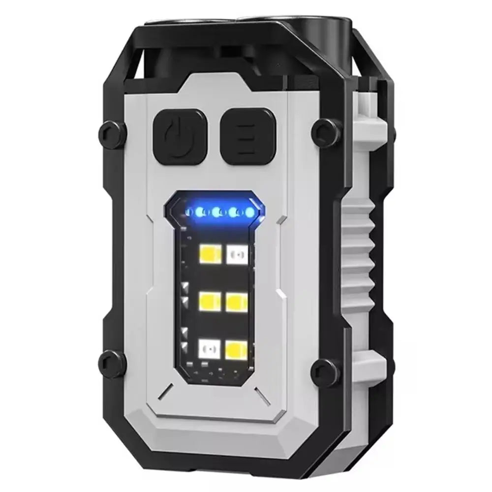 Multifunctional Mini Flashlight Portable EDC Keychain Work Light USB Rechargeable Flashlight With Magnet Camping Pocket Lanter